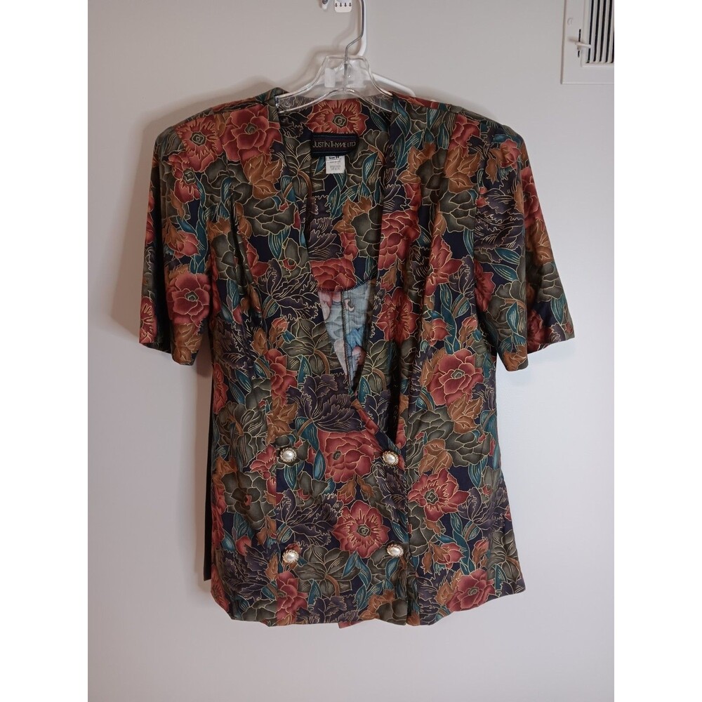 Vintage 90s Just In Thyme LTD Floral Jacket Skirt Set Sz 14